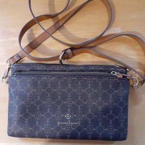 Nanette Lepore Slim Monogram Crossbody Purse w Detachable Strap New Without Tags